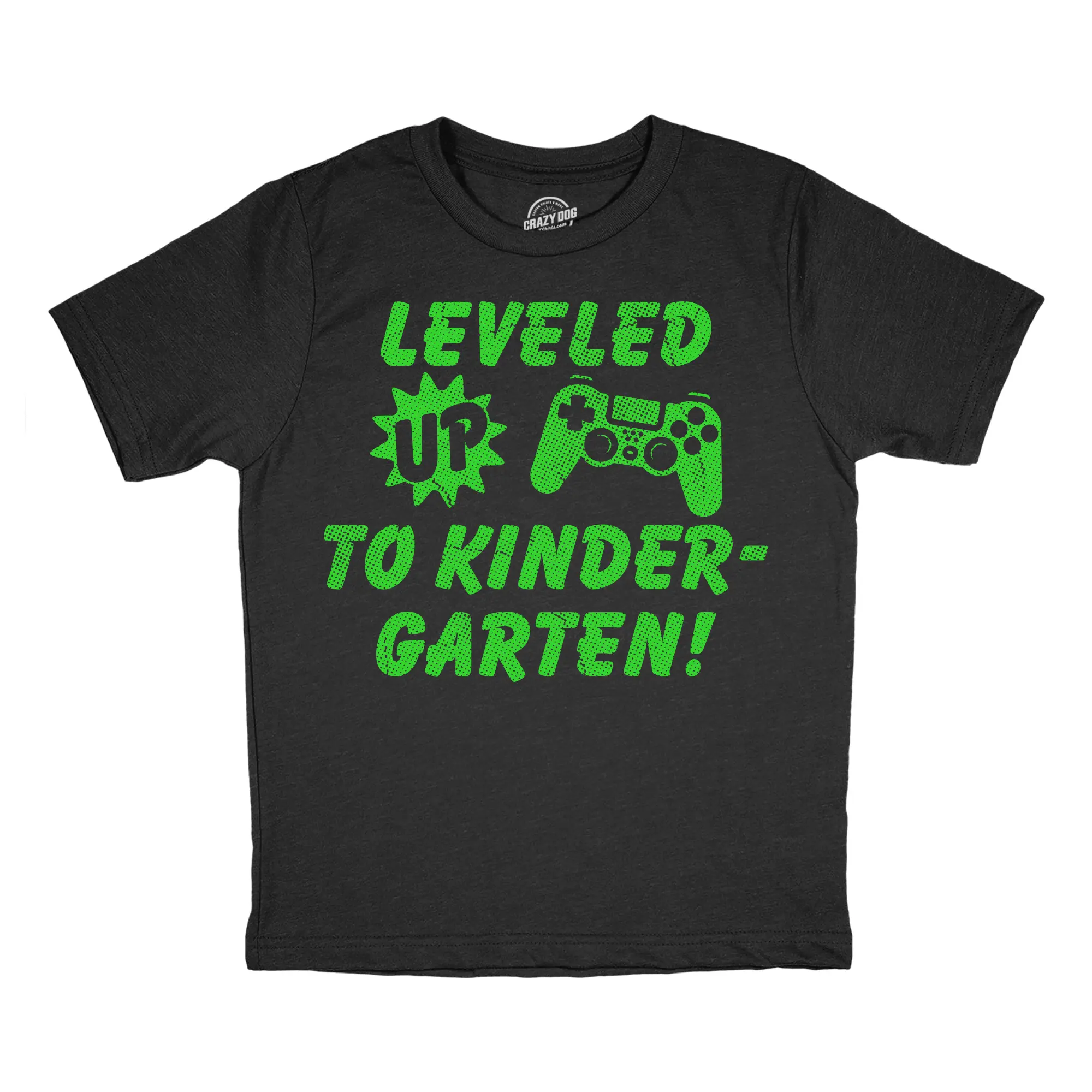 Youth Funny T Shirts Leveled Up to Kindergarten Sarcastic Video Game Graphic Novelty Graduation Tee for Kids Funny T Shirts Funny Gamer Short Sleeve Novelty Tees for Kids Black -