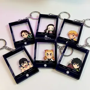 Demon Slayer Characters KeyChain, Kimetsu No Yaiba Anime Collection Key Chains,Anime Camera Keychain, Tanjiro, Nezuko, Zenitsu, Inosue