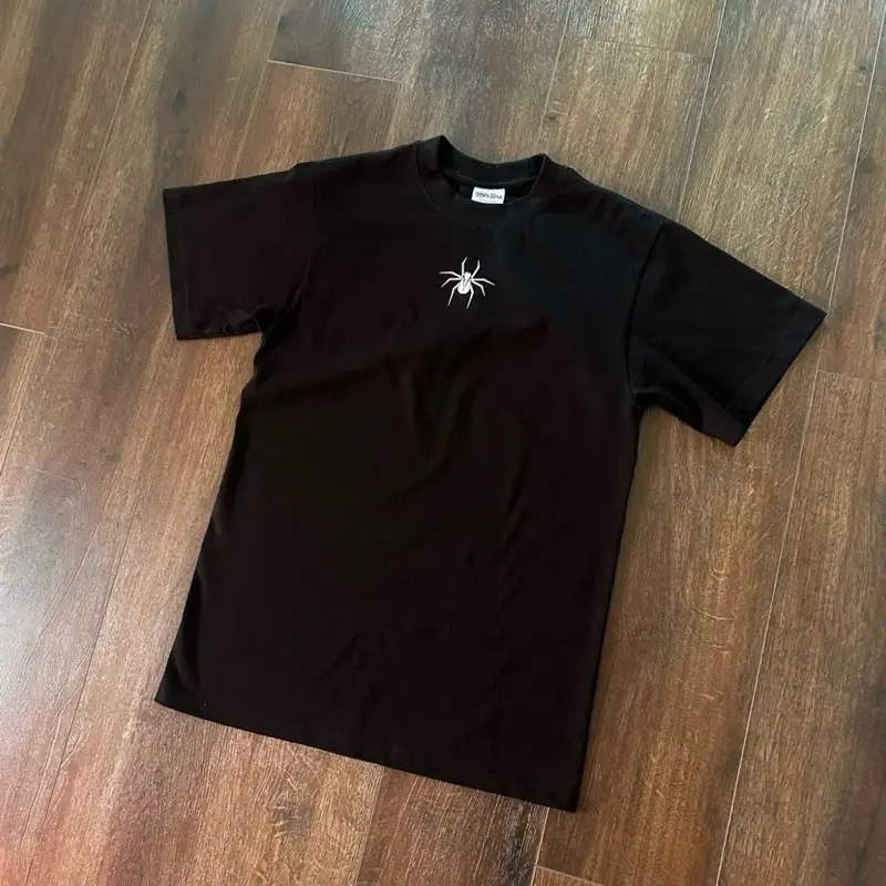 Heavyweight "ASPIRATION" Black T-Shirt 100% Cotton Tee with Plain Design and Quote on Chest