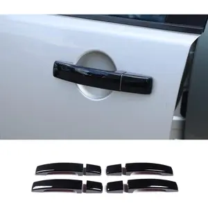ABS Outside Door Handle Cover Trim Fit for L@nd Rover Discovery 4 LR4 2010-2016 Car Handle Cover Trim Accessories(Without Smart Hole, Gloss Black)