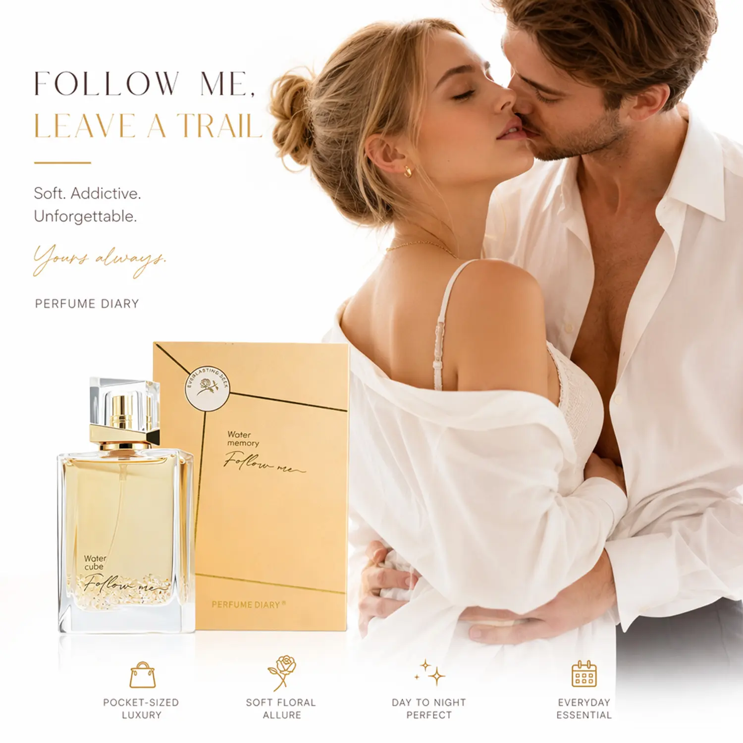 Women's Pheromone Perfume,Infused with Premium Pheromone Formula, Long Lasting Floral Scent, Specially Crafted to Leave a Captivating Impression, Perfect for Romantic Evenings, Ideal Valentine's Day Gift for Her 50ml