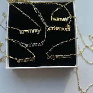 Mom Necklace Mother’s Day mommy to be girl boy mom