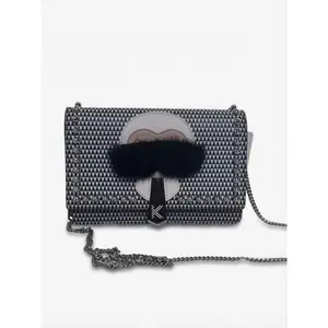 Pre-owned FENDI Saffiano leather Shoulder Bags Cahier black Very Good S014260328023