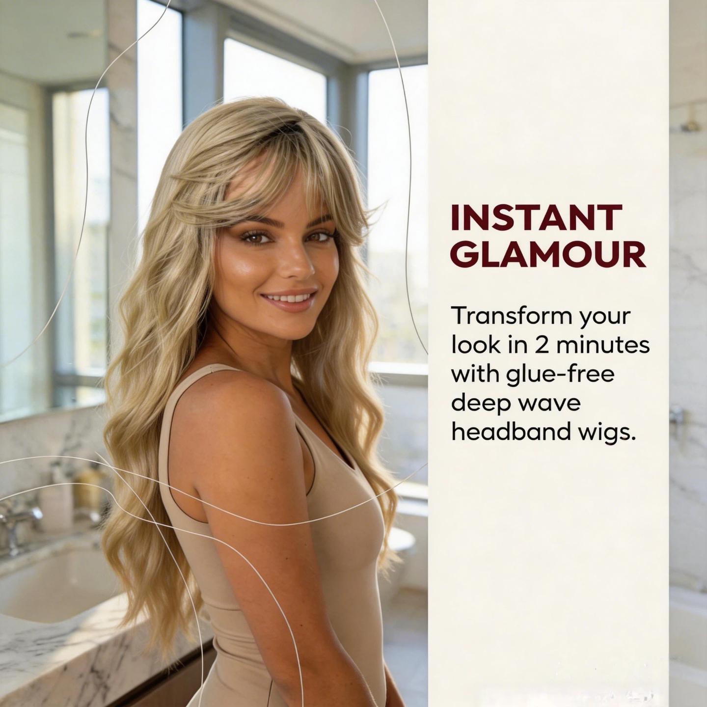 Women's Wig – Long Wavy Heat-Resistant Synthetic Wig, Suitable for Daily Wear and Parties – 26 Inches