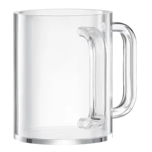 Khen Judaica Acrylic Hand Washing Cup for Netilat Yadayim with Dual Handles - 5" Clear Unbreakable Plastic Negel Vasser Wash Cup for Everyday & Passover Seder, Shabbat, Shul, Synagogue & Home (Clear)
