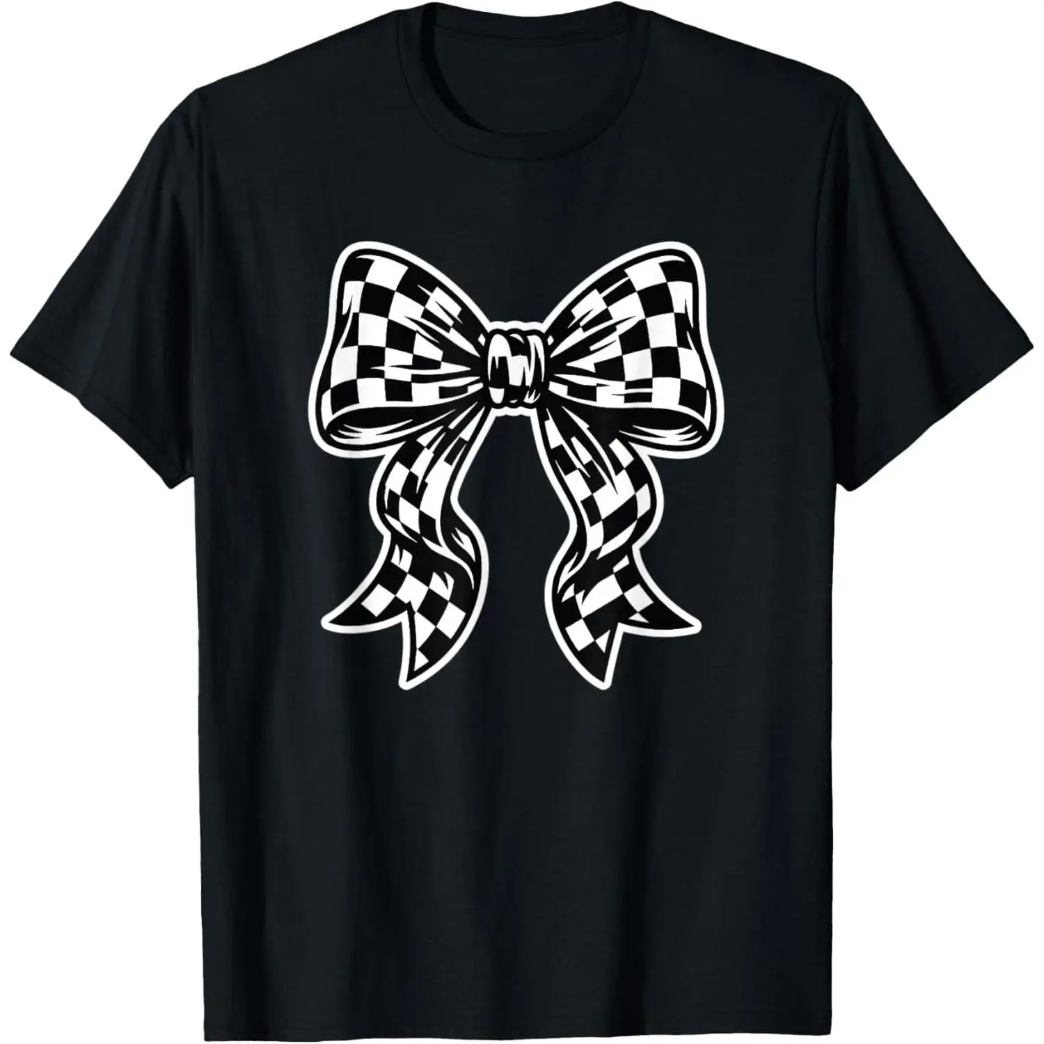 Race Checkered Coquette Bow Racing for Men Women Girls T-Shirt