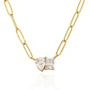 Veronica Heart Link Chain Necklace