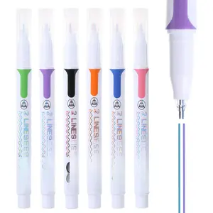 - Double Line , 6 Pack, Assorted Colors, Outline , Two Color , Two Line s, 3d Drawing , 3d Writing , 2 Line s, Double Line Marker s, Double Line s for Art