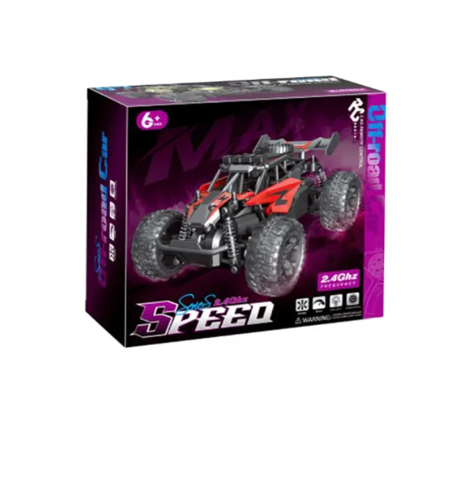 2.4GHz Remote Control Off-Road Buggy, High Speed RC Racing Car with Shock Absorber, All Terrain RC Monster Truck Toy with 2 Rechargeable Batteries, Gift for Boys Kids Age 6+ rc car children