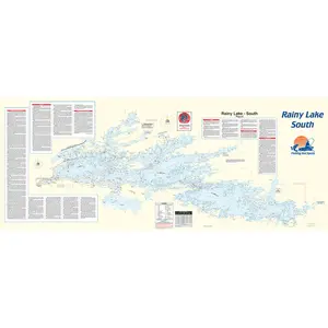 Rainy Lake South Fishing Wall Map