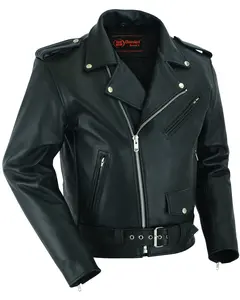 Road Warrior Men's Leather Motorcycle Jacket