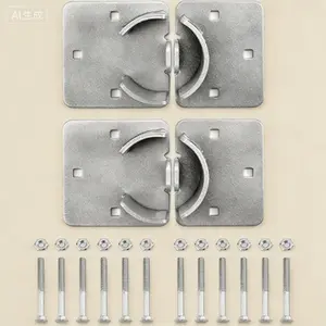 High Security Steel Padlock and Hasp, 2 Pack Keyed Alike Hidden Shackle Lock Set, Heavy Duty Puck Lock for Gate Truck Van, Reusable with Keys, Vending Machine Secure Locking