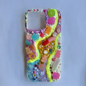 Handmade Junk Case iPhone 16 Pro Max - Y2K, Fake Icing/ Cake Design with Sour Candy Charms etc.