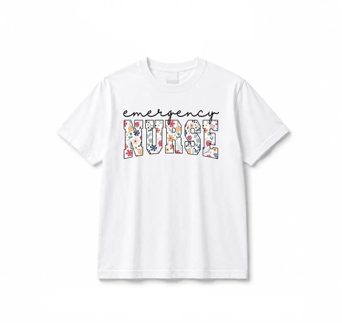 Floral Emergency Nurse T-Shirt, ER Nurse Sweater, Emergency Room Nurse Shirt, Emergency Department Gift For New Er Nurse Crewneck