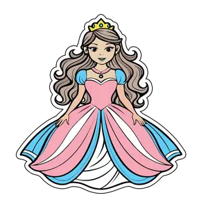 Princess Rayne - Trans Princess Sticker 5x5 inches - Sage Mojo , fidget  stickers