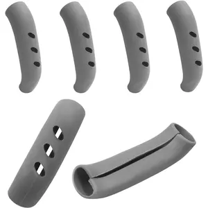 Silicone Pot Handle Covers - 6 Pack, 3 Inch, Heat Insulating, Gray, Holder Grip for Pans and Pots