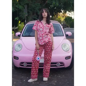 Lightweight Pants Set in Twin Hearts
