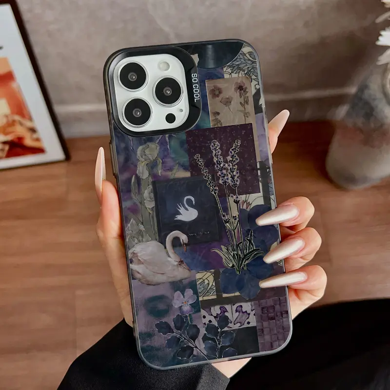 Compatible for iPhone11/12/13/14/15/16/promax/x/xs/xr/xsmax Case Lily Collag Soft TPU Shockproof Protective CASE