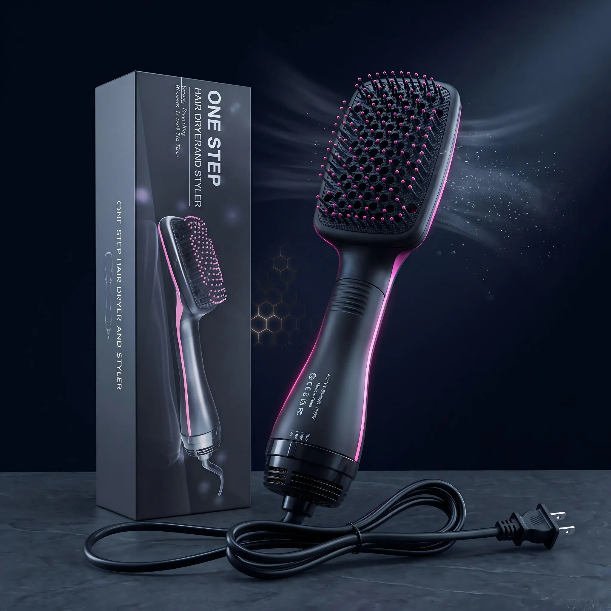 2 in 1 Hair Dryer Brush, Negative Ion Hair Dryer Brush, Hot Air Brush, Hair Styling Tool for Women & Girls, Hairdressing Tool, Hair Dryer Blower, Blow Dryer Comb, Multifunctional Blow Dryer