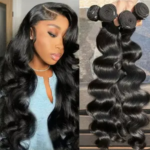 14A 3/4 Bundles With Closure Body Wave Highlight Burgundy 99J Human Hair 4x4 Lace Front With 3 Bundles Brazilian Hair For Women 100% Remy Machine Double Weft 16-34 Length