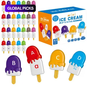 Ice Cream-Shaped Alphabet Letter Matching Toy, 52 Pcs/Set Counting and Learning Toy for Boys and Girls, Fine Motor Skills, STEM Learing Tool and Visual Learning Tools #GLOBAL PICKS