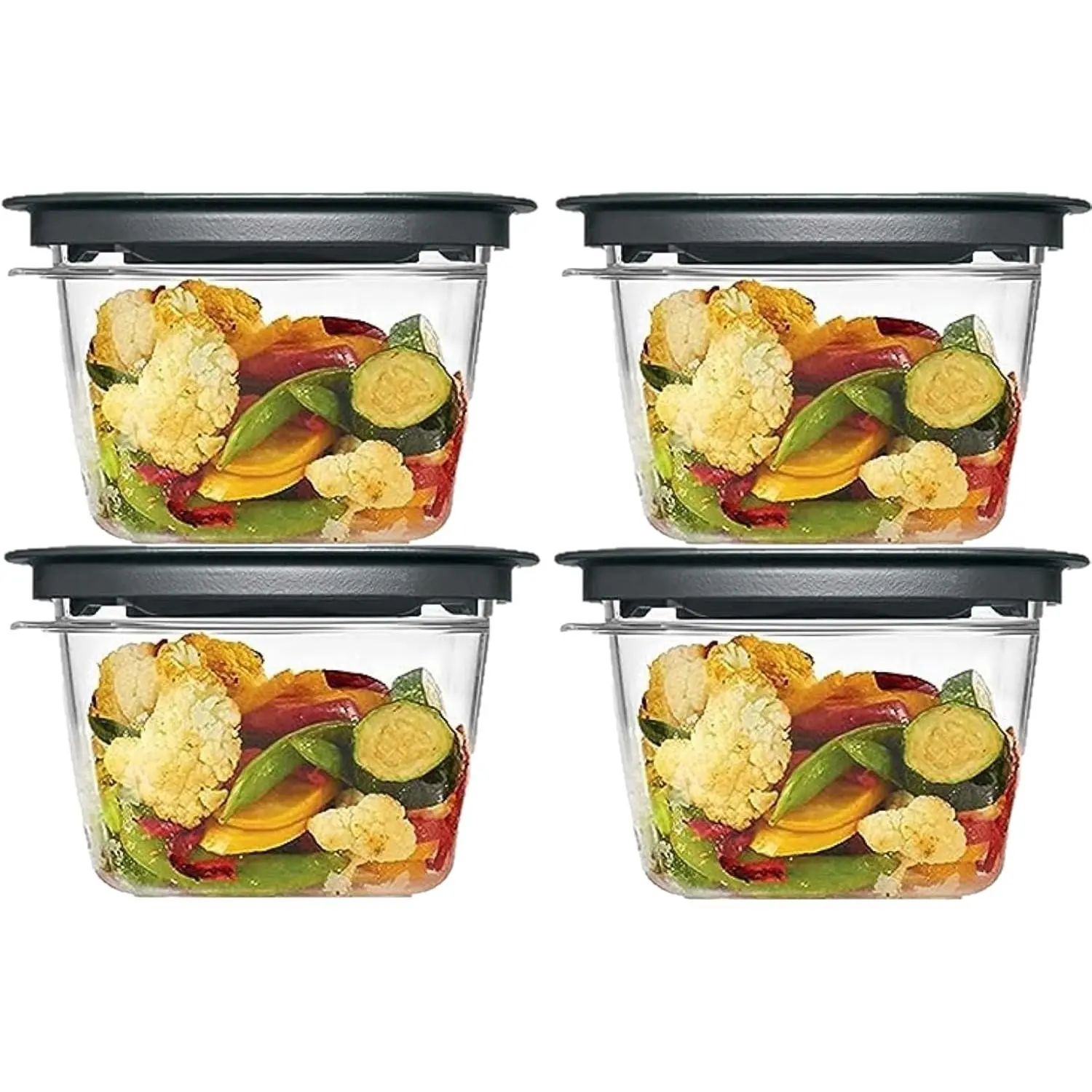 Rubbermaid Premier Bundle, 2 Cup Premier Flex & Seal  Storage Set, 4 Tritan Containers, 4 Grey Flex and Seal Lids, 8 count Bundle Set