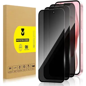 3 Pack  Screen Protector for  15 [Anti-Spy Tempered Glass], Ultra , Anti-Scratch, Bubble-Free, Easy Install 9H Protective Glass for  15