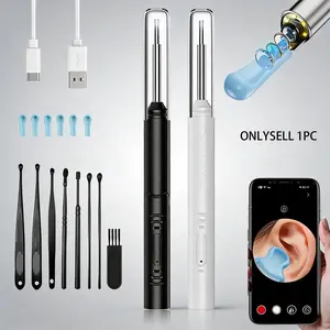 1pc Ear Wax Removal, Ear Cleaner with Camera, Earwax Removal kit with 6 Ear Pick and 8 Traditional Tools, Ear Cleaning Kit for Phone,Pad,Android, Ear Pick Set