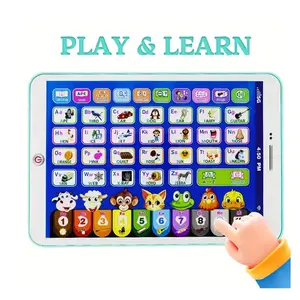 Multifunctional Learning Tablet Toy, Learn Colors, Numbers, Letters, Words, Animal Sounds, Piano Music, Adjustable Volume, /, Ages 3+, No Battery Included