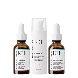 Geek & Gorgeous Age Smart Kit Serum Skin Repair - Includes 15% Vitamin C, 0.05% Retinal, & 0.5% Beta-Glucan for Youthful Firm Elastic Skin