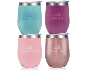 Outer Trails Insulated Tumbler Wine Cups - 4 Pack Drink Drinkware