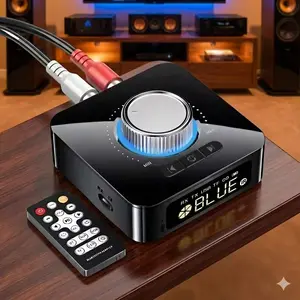 Upgrade Old Speakers! Low-Latency Bluetooth Audio Adapter with AUX, RCA, TF Card Playback for Car Stereo & 3D Surround Sound. Portable Wireless Receiver.