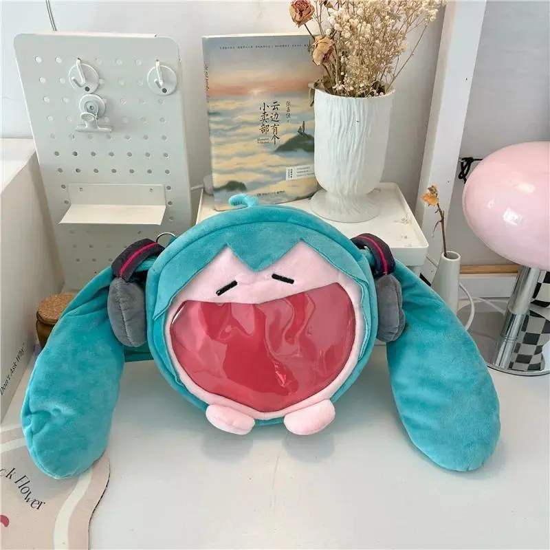 Anime Hatsune Miku Cosplay Plush Backpack Ita Bag Women Bag Shool Student Men Velvet Shoulder Bag Girl Gift