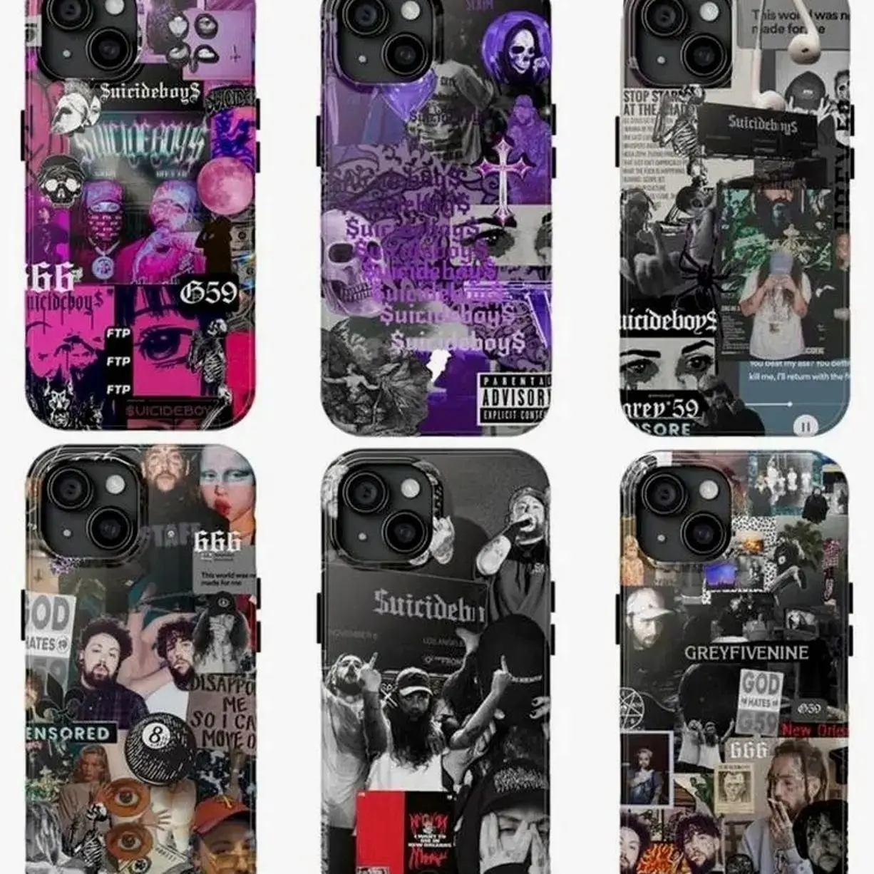 GreyDay59 Suicideboys Rap Music Hip Hop Artist Merch Tough Phone Case, Edgy Streetwear Aesthetic, Compatible with iPhone X, 11, 12, 13, 14, 15, 16, 17 & more