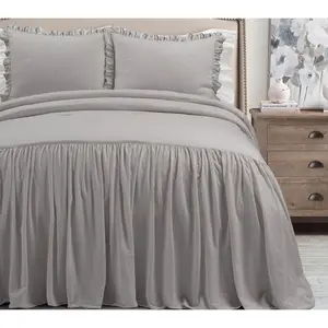 Belgian Flax Bedspread 3-Piece Set King/CK by Lush Decor