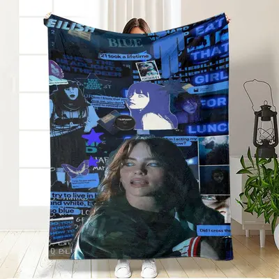 Bedding Billie Eilish Throw Crochet Billie Eilish Blanket TikTok Shop