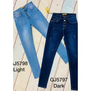 GJ5797-98 Ripped Jeans - High Waist Vinizbena Jeans
