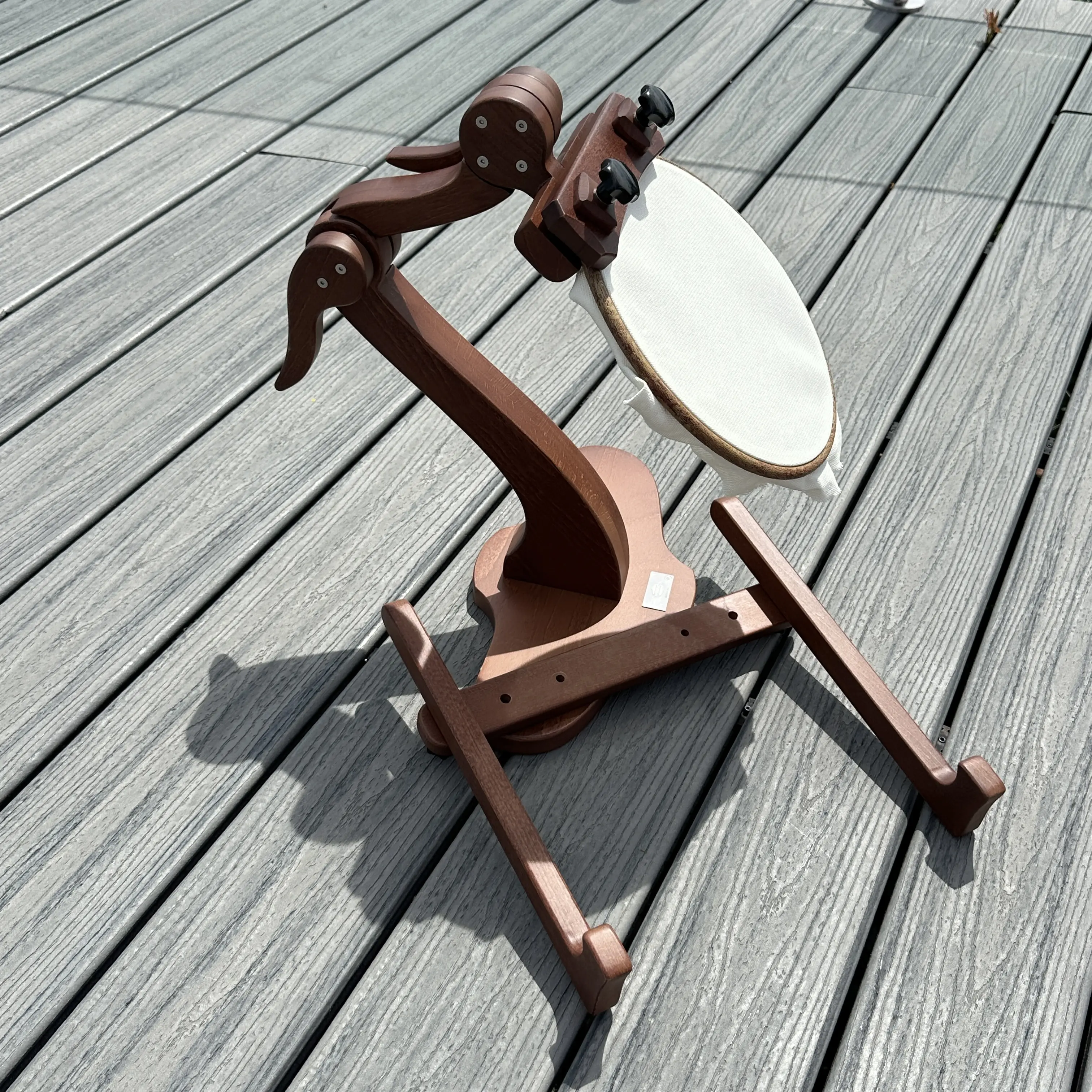 Embroidery hoop holder, frame and Q-Snap stand - THE PINE - handmade stand W-STANDS INC. USA Wooden Sofa DIY Stand thread kit