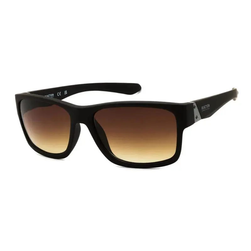 Kenneth Cole Reaction KC1246 49F Women's Sunglasses - Matte Dark Brown Rectangle (58mm)