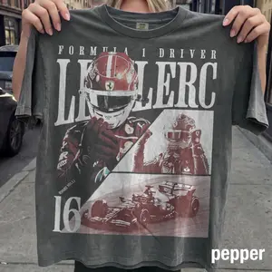 [Sale Up To 25%] Comfort Colors Charles.Leclerc Racing Graphic Tee, Vintage Motorsport Driver Shirt, Retro Racing Aesthetic Tee, Grand Prix Fan Apparel