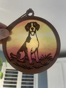 German Shorthaired Pointer Suncatcher for Sunny Window