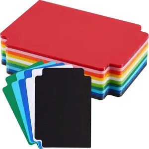 (50 Pieces) Random Color Trading Card Dividers Plastic Playing Card Separators Card Box Dividers Multicolor Card Page Dividers Frosted & Rewritable Plastic Separator with Tabs for Office Games Sports Cards, Cards Gathering Storage Supplies, 2.7 x 3.8 Inch