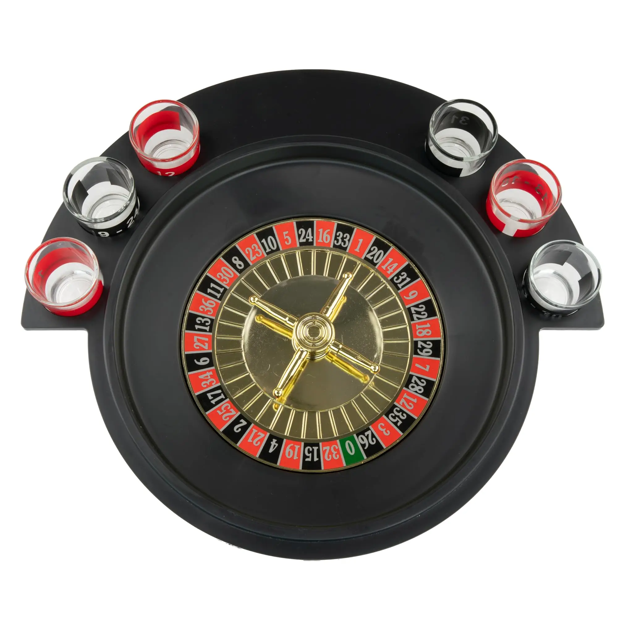 Shot Glass Roulette Set | 6 Glasses - 2 Balls | Adult Party Game | Ideal for Parties | Dirty Santa, White Elephant, Christmas Gift