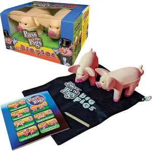 Pass The Pigs Big Pigs by Winning Moves Games USA, Hysterical Pig-Dice Rolling Game with Oversized Foam Pigs for 2+ Players, Ages 8 +