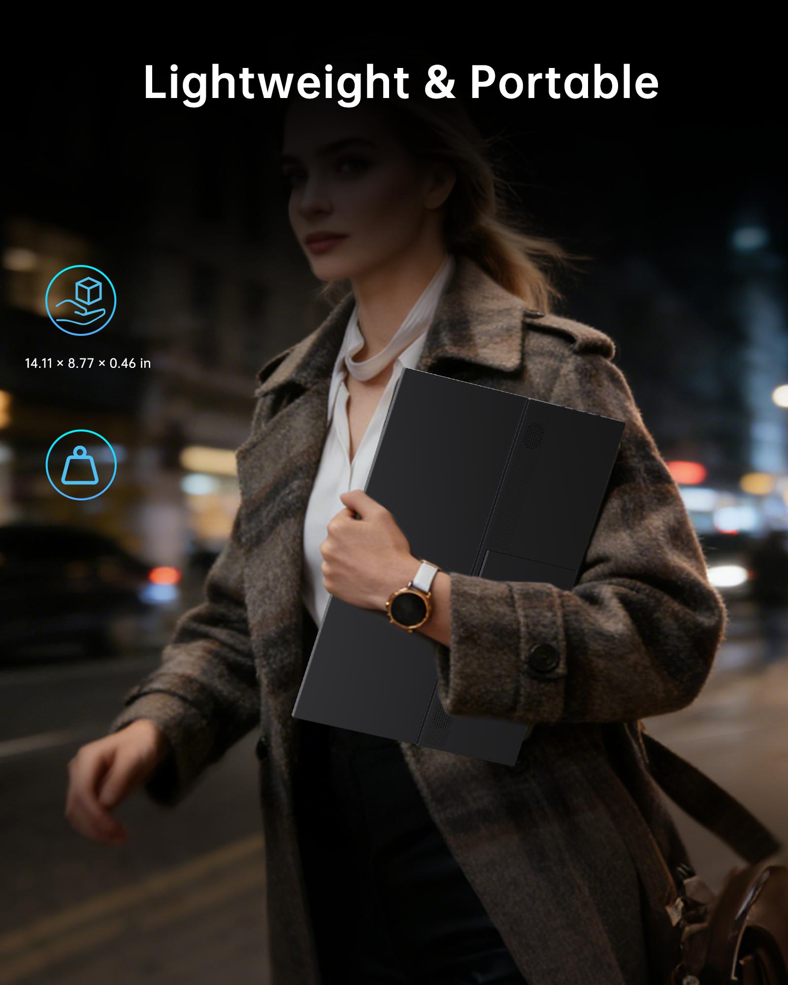 KTC Portable Monitor 15.6" FHD 1080P 60Hz Travel Monitor for Laptop, MacBook, Switch, PS5, Xbox, HDMI USB C, HDR10,VA Slim Second Screen with Built-in Speakers KTC Portable Monitor 15.6" FHD 1080P 60Hz Travel Monitor for Laptop, MacBook, Switch, PS5, Xbox, HDMI USB C, HDR10,VA Slim Second Screen with Built-in Speakers