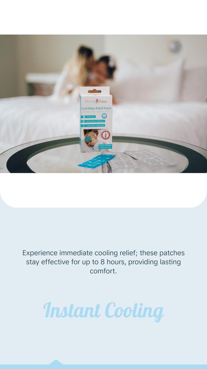 Primo Passi - 5Pk Baby Instant Cooling Relief Gel Patches for Fever