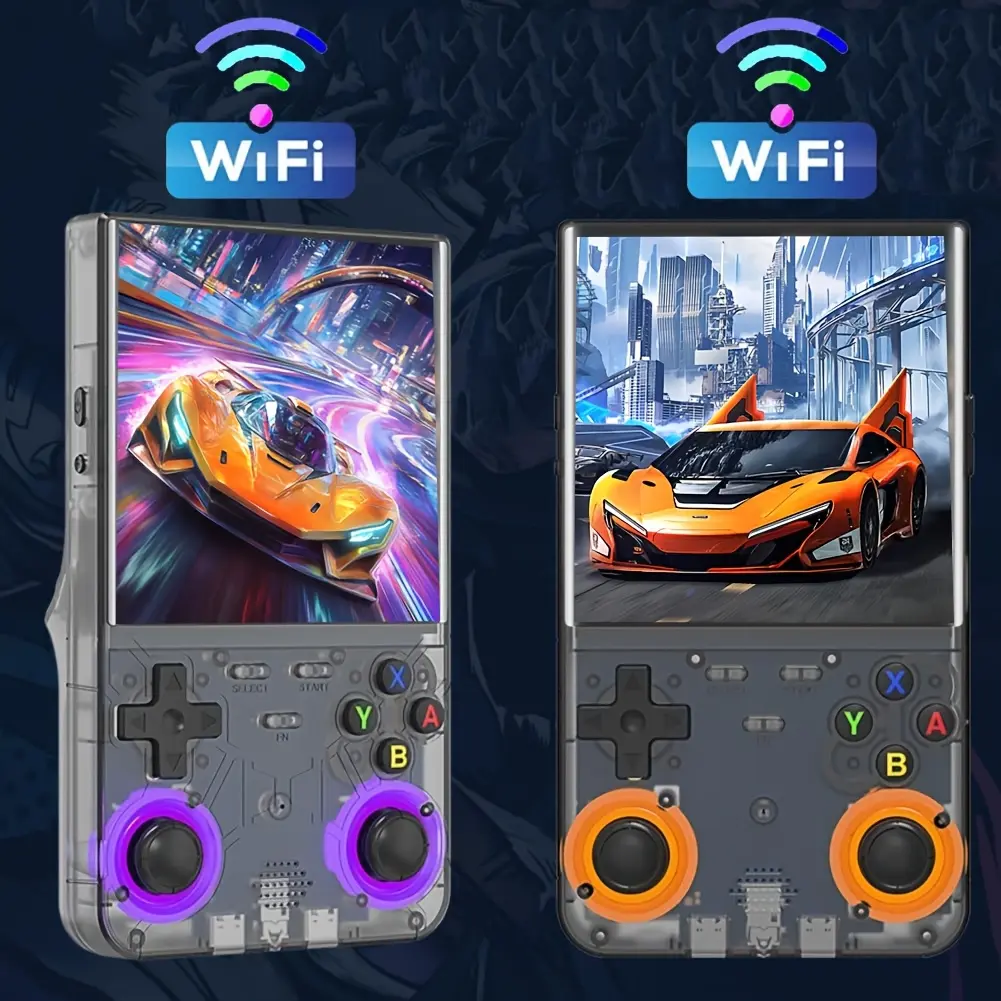 2026 Upgraded R36 Ultra Portable Handheld Video Game Console - 4.0-inch 720*720 HD Screen, WIFI Support, 64GB/128GB Built-in Storage, Multiple Emulator Modes, 4 Classic Colors, Dual 7-Color ADC Joysticks, USB Type-C Charging