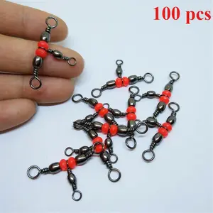 Fishing Swivel Snap, 100pcs/set Anti-winding Fishing Swivel Snap, Fishing Accessories for Outdoor Fishing, Fishing Tool Rolling Adapter, Fishing Tackle