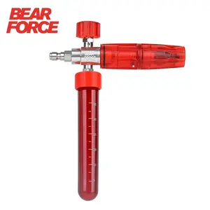 Red BEAR FORCE™ Adjustable Mini Foam Cannon | No-water added for Pressure Washers