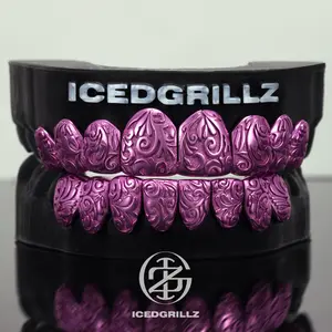 Purple Paisley Texture grillz